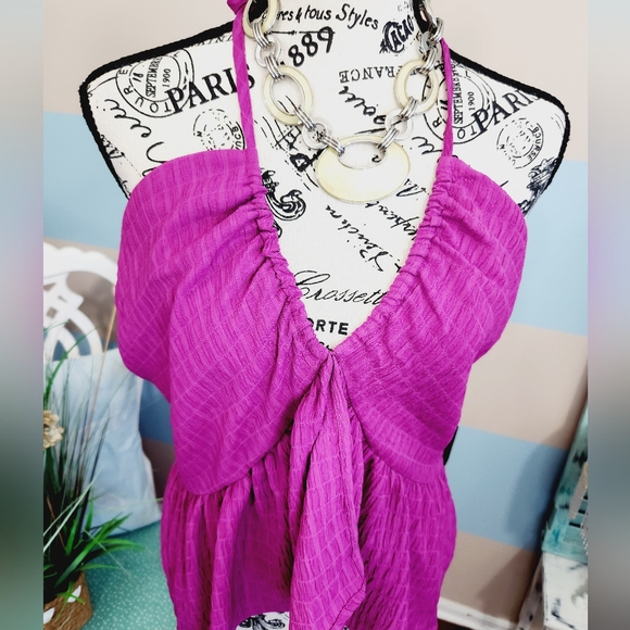 NWT Wild Fable Plus Size Plum Purple Halter Top - Picture 7 of 12